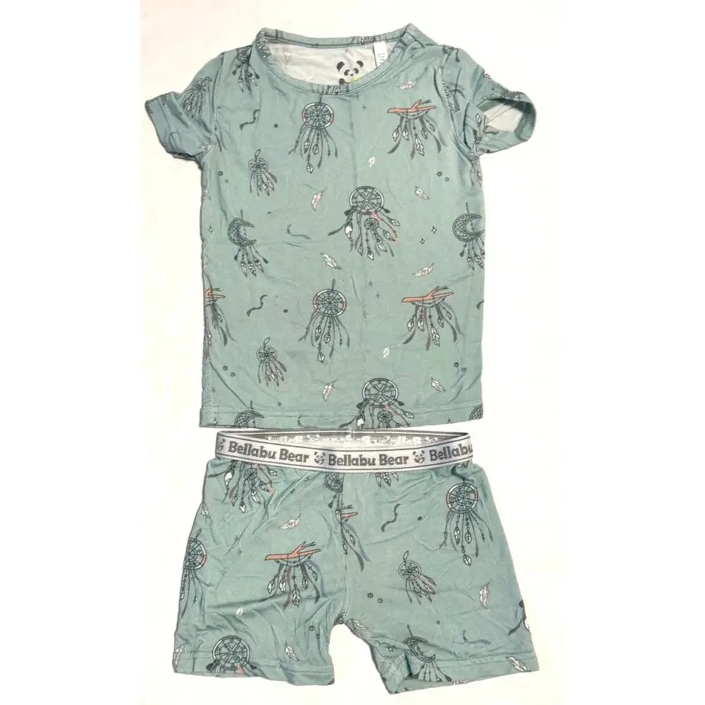 Bellabu Bear Kids 2T  Bamboo Pajama Set Breathable Sustainable Soft Cozy‎